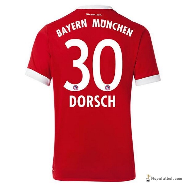 Camiseta Bayern de Múnich Replica Primera Ropa Dorsch 2017/18 Rojo